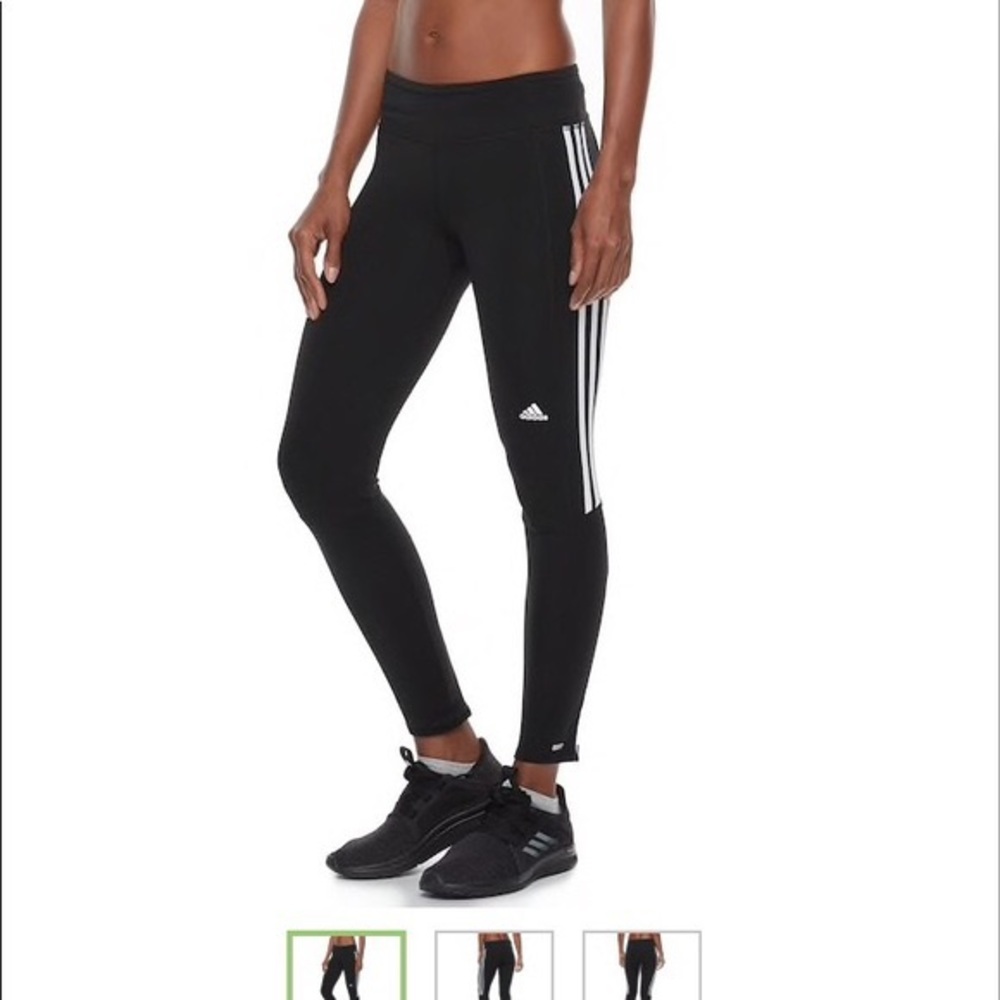 ADIDAS Response 3-stripe zipper ankle leggings